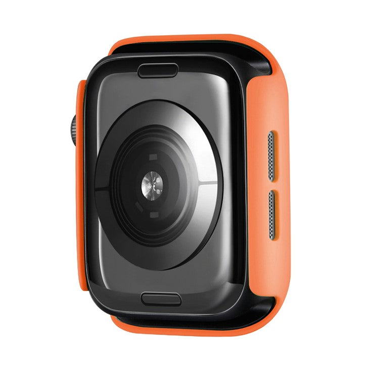 For Apple Watch Series 10 42mm Case Rubberized Hard PC Half Cover Watch Frame - Orange