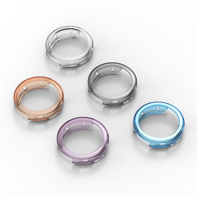 For Huawei Watch GT 5 41mm Watch Case Half Cover TPU Protective Watch Frame - Transparent Blue