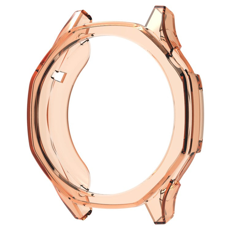 For Huawei Watch GT 5 46mm Watch Case Half Guard TPU Protective Watch Case Cover - Transparent Orange