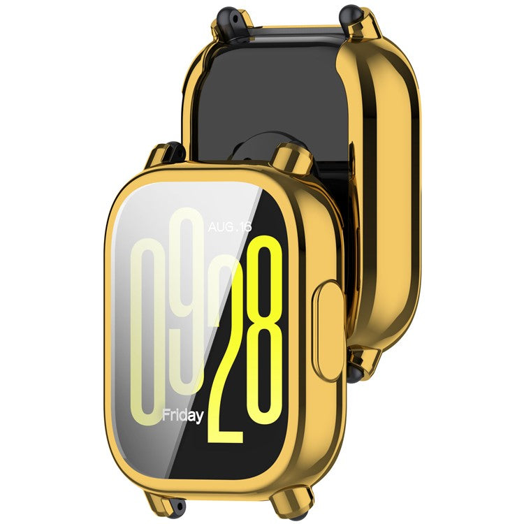 For Xiaomi Redmi Watch 5 Active Case Electroplating Soft TPU Protective Watch Frame Cover - Gold
