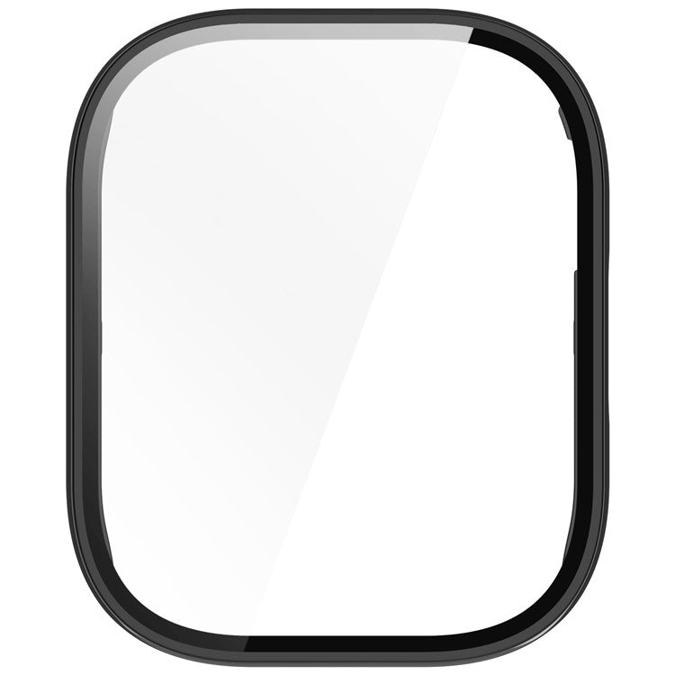 For Xiaomi Redmi Watch 5 Active Case Protective Hard PC Watch Cover with Tempered Glass Film - Black