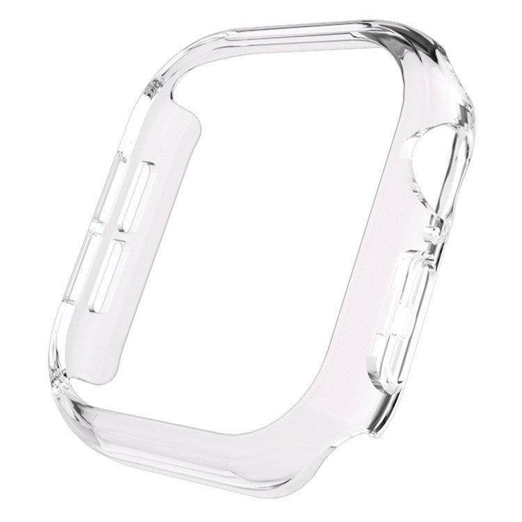 For Apple Watch Series 10 46mm Case Matte Hollow Hard PC Watch Protective Cover - Transparent