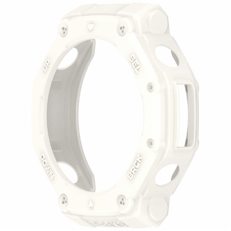For Huami Amazfit T-Rex 3 TPU Watch Case Anti-Scratch Hollow Watch Frame Cover - Ivory White