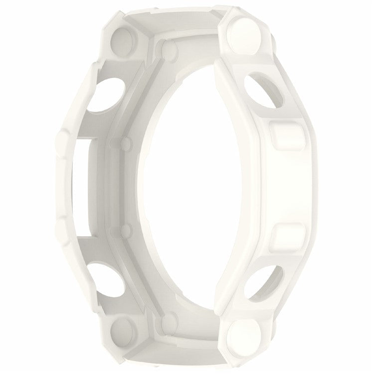 For Huami Amazfit T-Rex 3 TPU Watch Case Anti-Scratch Hollow Watch Frame Cover - Ivory White