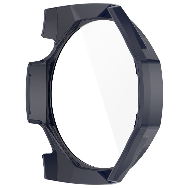 For Huawei Watch GT 5 Pro 46mm PC Cover Watch Case Cover with Tempered Glass Screen Film - Dark Blue