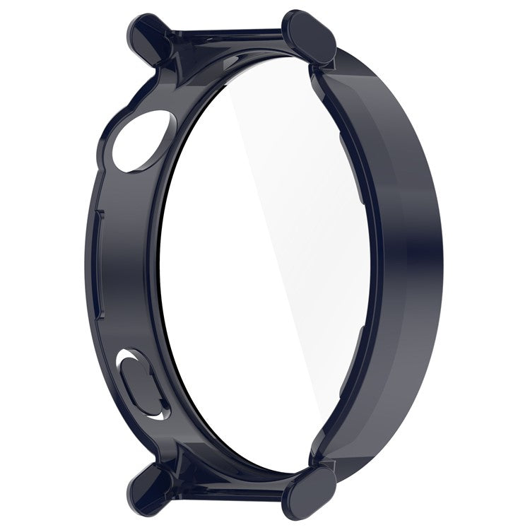 For Huawei Watch GT 5 41mm PC Cover Watch Frame Case with Tempered Glass Screen Film - Dark Blue