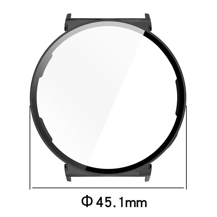 For Huawei Watch GT 5 41mm PC Cover Watch Frame Case with Tempered Glass Screen Film - Dark Blue