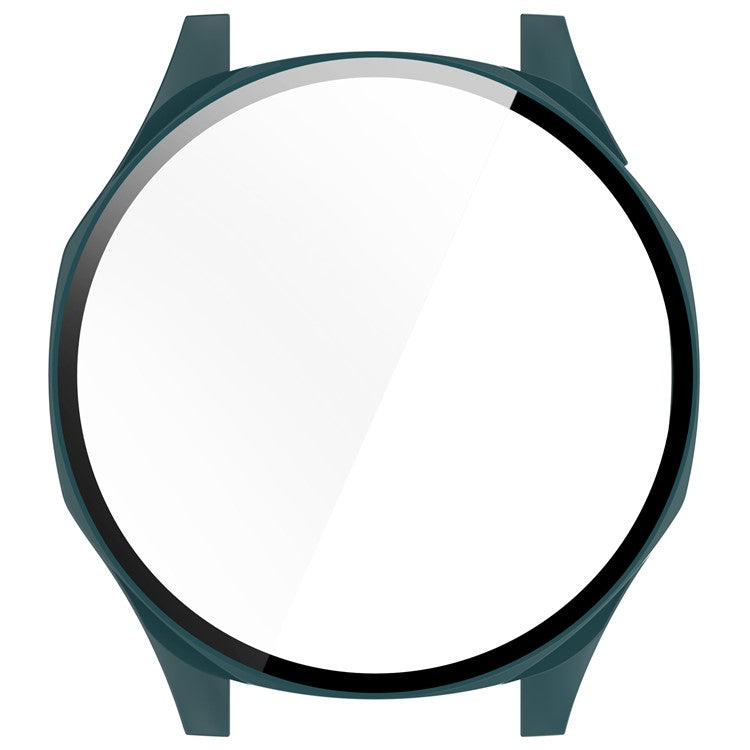 For Huawei Watch GT 5 46mm PC Cover Watch Frame Case with Tempered Glass Screen Film - Green