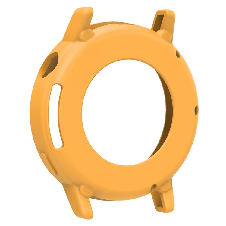 For Huawei Watch GT 3 42mm Watch Case Soft Silicone Hollow Watch Frame Cover - Yellow