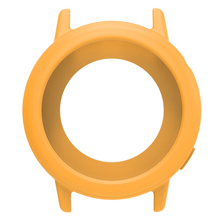 For Huawei Watch GT 3 42mm Watch Case Soft Silicone Hollow Watch Frame Cover - Yellow