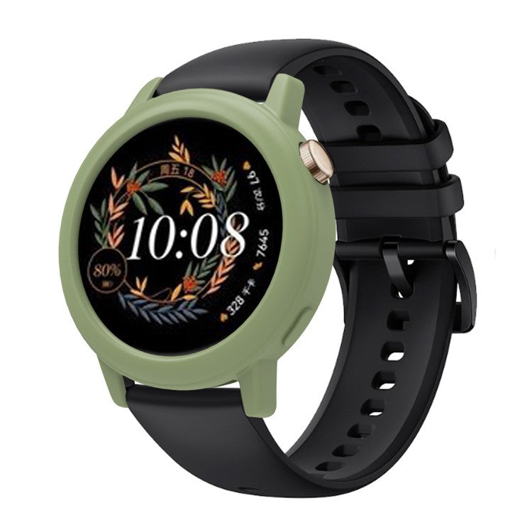 For Huawei Watch GT 3 42mm Watch Case Soft Silicone Hollow Watch Frame Cover - Green