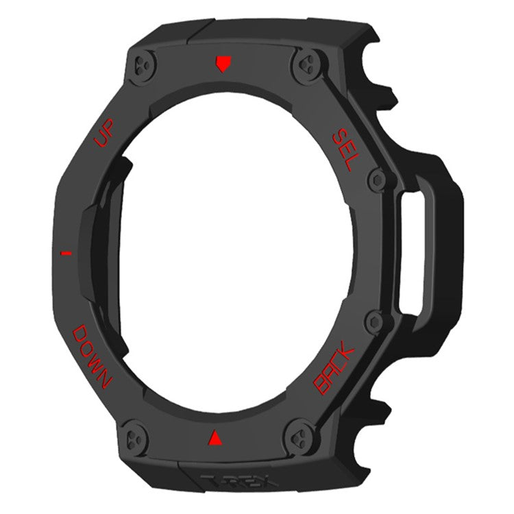 For Huami Amazfit T-Rex 3 Watch Case Drop-Proof Hard PC Protective Cover - Black / Red