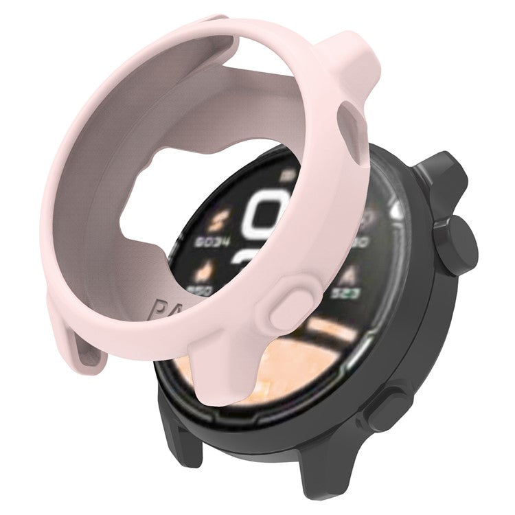 For Coros Pace 2 Watch Case Cover Shockproof Soft Silicone Protective Cover - Rose Pink