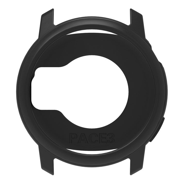 For Coros Pace 3 Watch Case Cover Shockproof Soft Silicone Protective Cover - Black