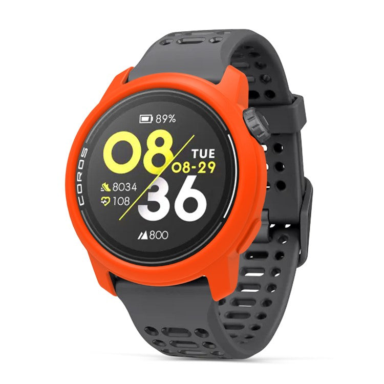 For Coros Pace 3 Watch Case Cover Shockproof Soft Silicone Protective Cover - Orange
