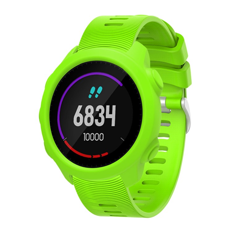 For Garmin Forerunner 245 Music / Forerunner 245 Watch Case Soft Silicone Protective Cover - Green