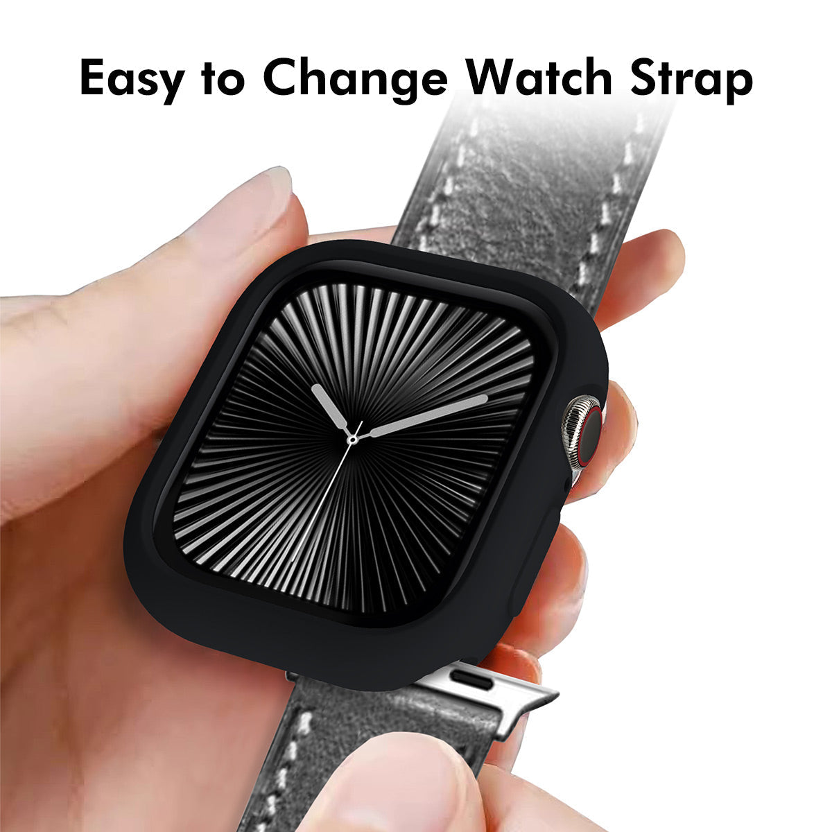 For Apple Watch Series 10 46mm ENKAY HAT PRINCE 2 in 1 Candy Color TPU Watch Case with Full Coverage PMMA Soft Film - Purple