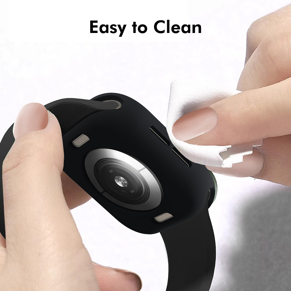 For Apple Watch Series 10 46mm ENKAY HAT PRINCE 2 in 1 Candy Color TPU Watch Case with Full Coverage PMMA Soft Film - Purple