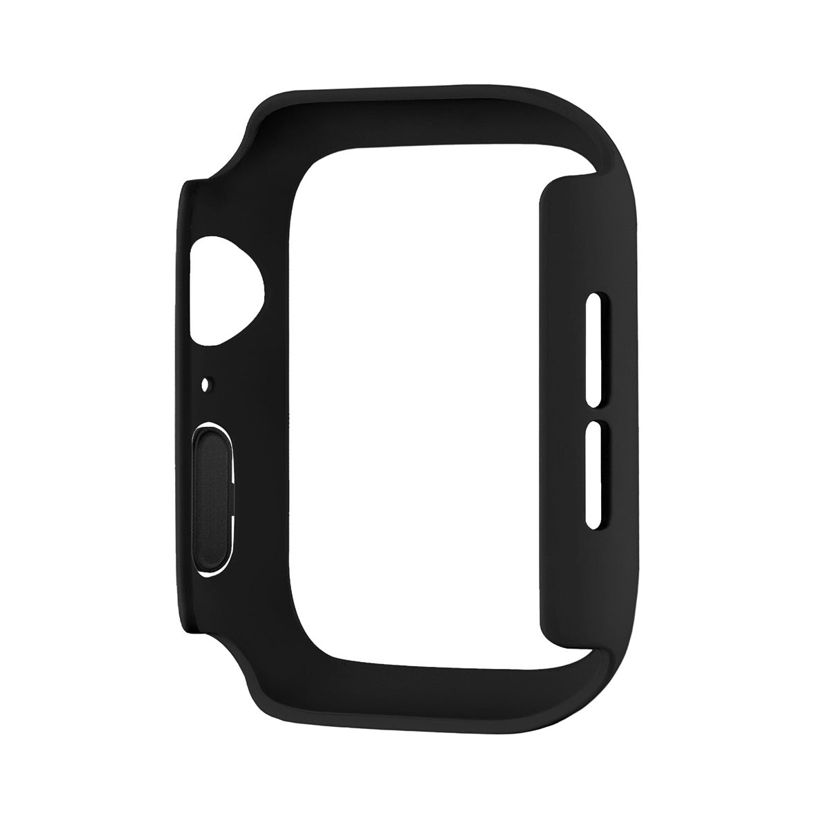 For Apple Watch Series 10 46mm ENKAY HAT PRINCE Solid Color PC Watch Case Shockproof Cover with Full Coverage PMMA Soft Film - Black