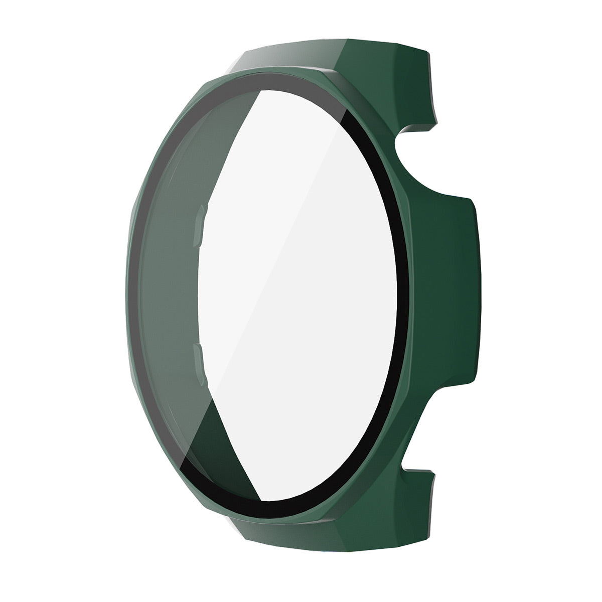 For Huawei Watch GT 5 Pro 46mm ENKAY Hat-Prince 2-in-1 Rubberized Hard PC Frame with 9H Tempered Glass Screen Protector - Dark Green