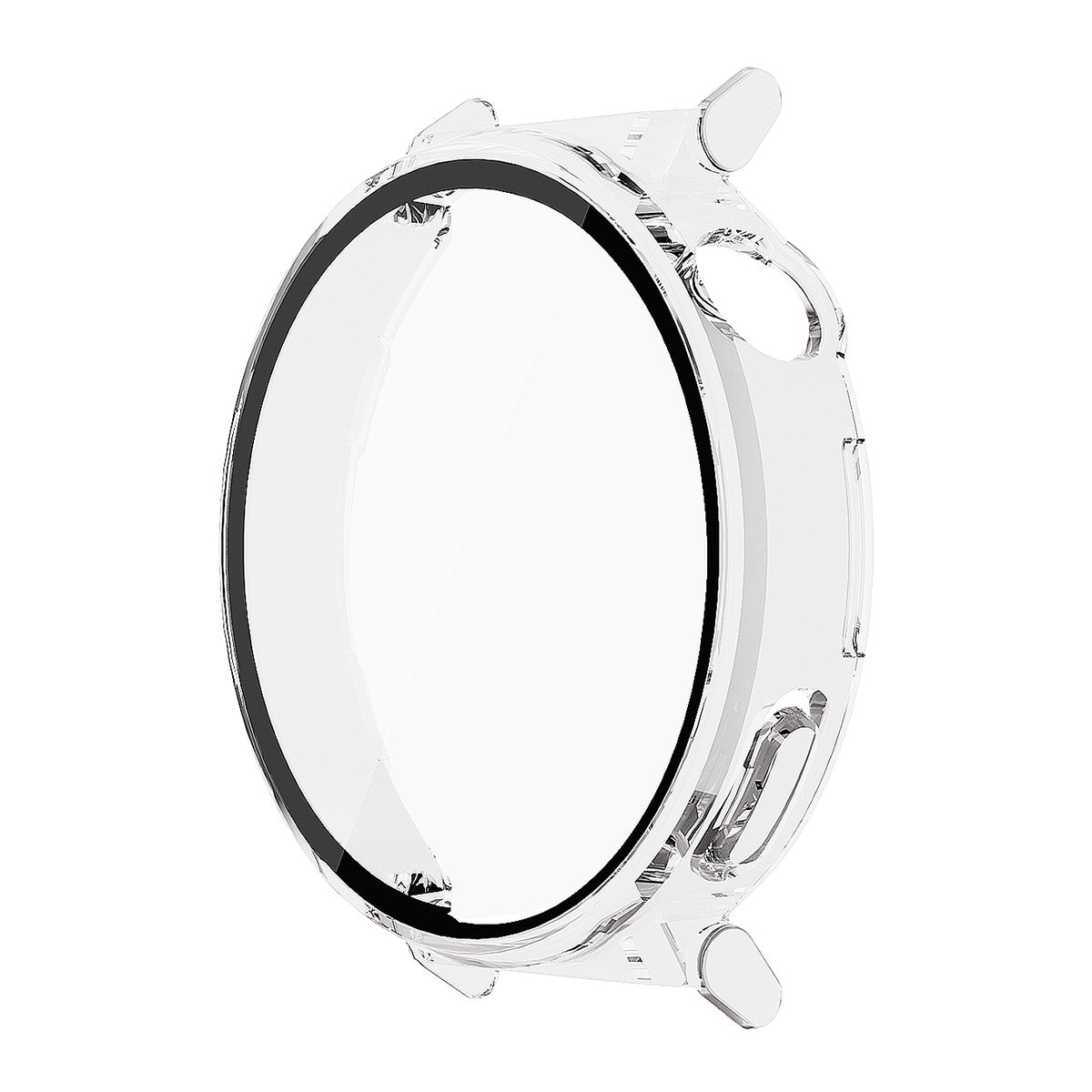 For Huawei Watch GT 5 Pro 42mm ENKAY Hat-Prince 2-in-1 Rubberized Hard PC Frame with 9H Tempered Glass Screen Protector - Transparent