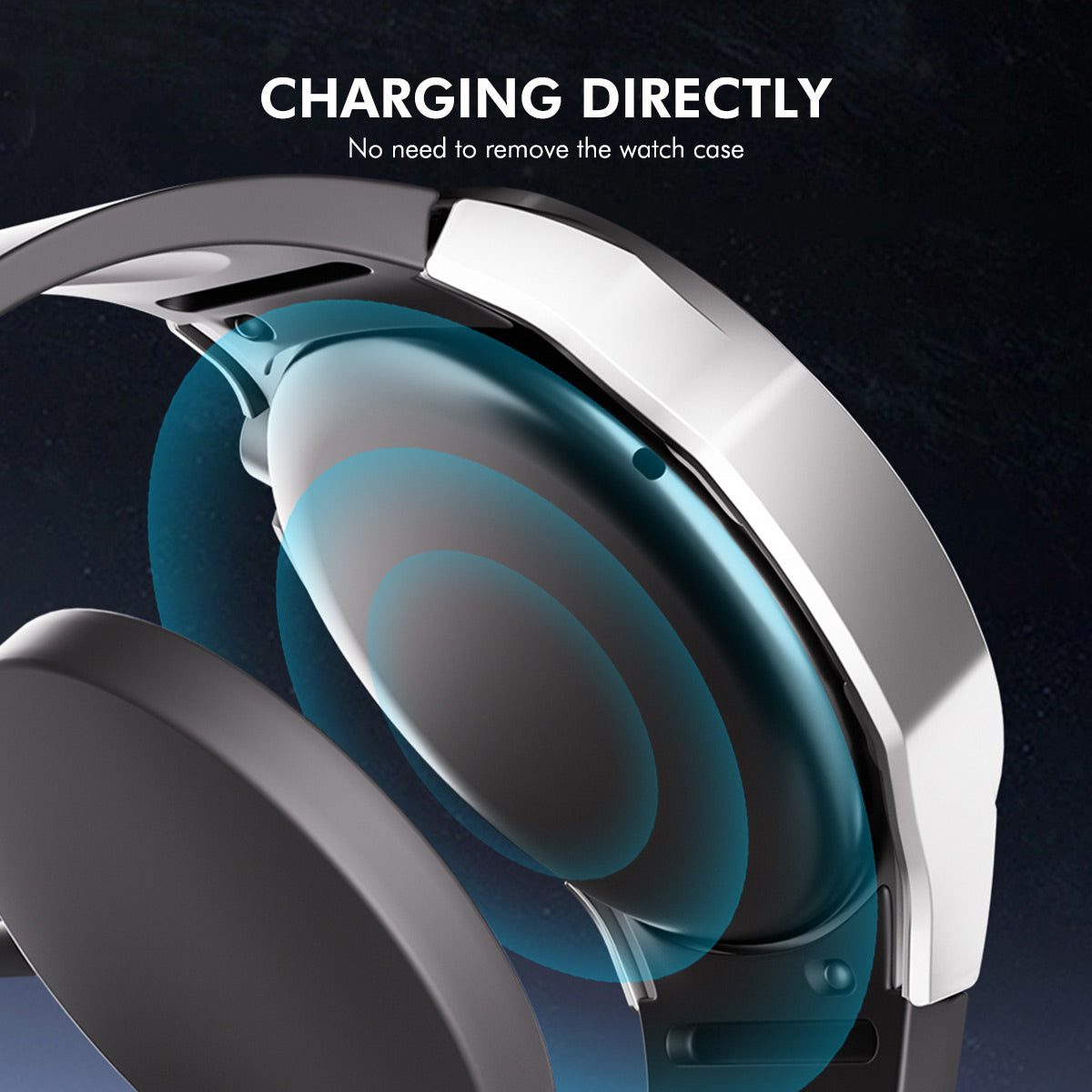 For Huawei Watch GT 5 46mm ENKAY Hat-Prince 2-in-1 Rubberized Hard PC Frame with 9H Tempered Glass Screen Protector - White