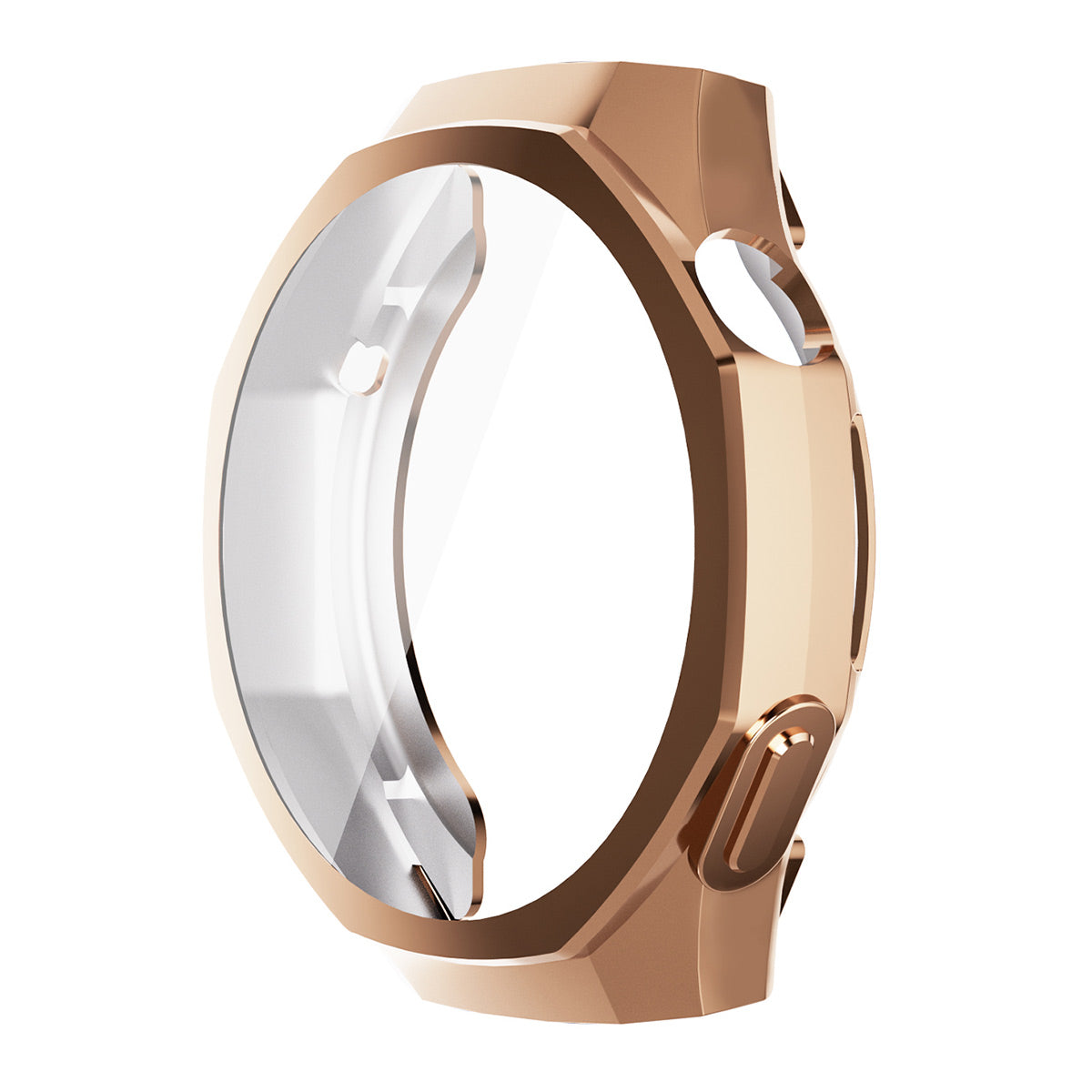 For Huawei Watch GT 5 Pro 46mm ENKAY Hat-Prince TPU Watch Case Electroplating Watch Cover with Screen Protector - Rose Gold