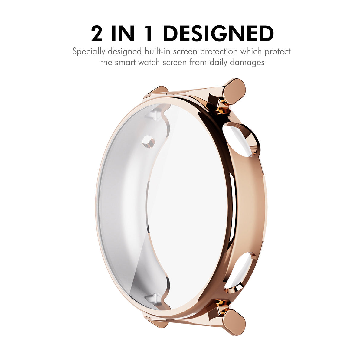 For Huawei Watch GT 5 41mm ENKAY Hat-Prince TPU Watch Case Electroplating Watch Cover with Screen Protector - Rose Gold