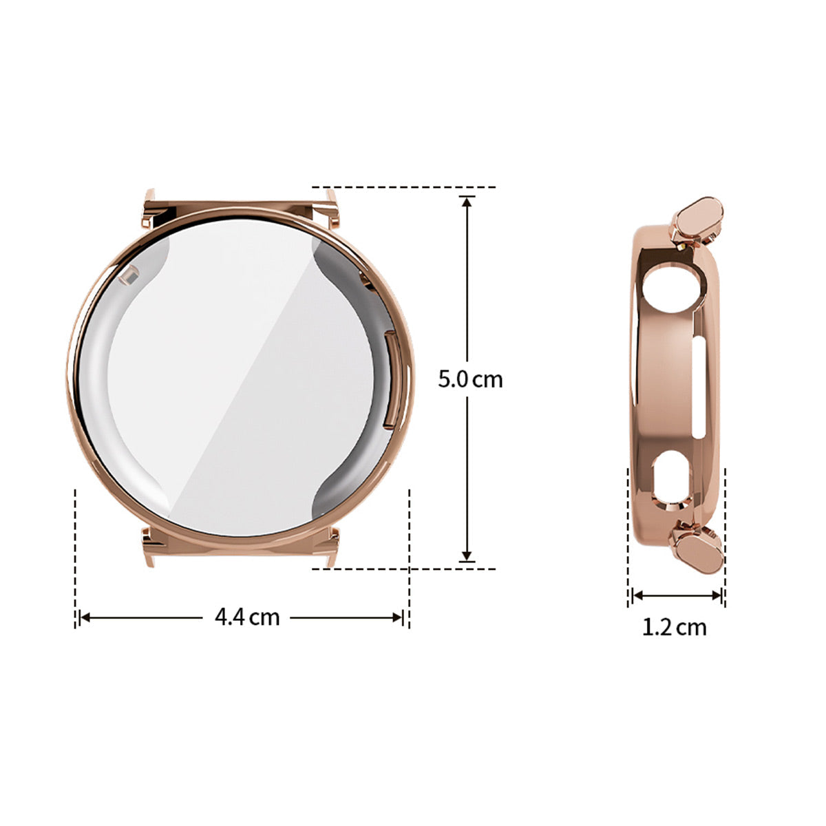 For Huawei Watch GT 5 41mm ENKAY Hat-Prince TPU Watch Case Electroplating Watch Cover with Screen Protector - Rose Gold