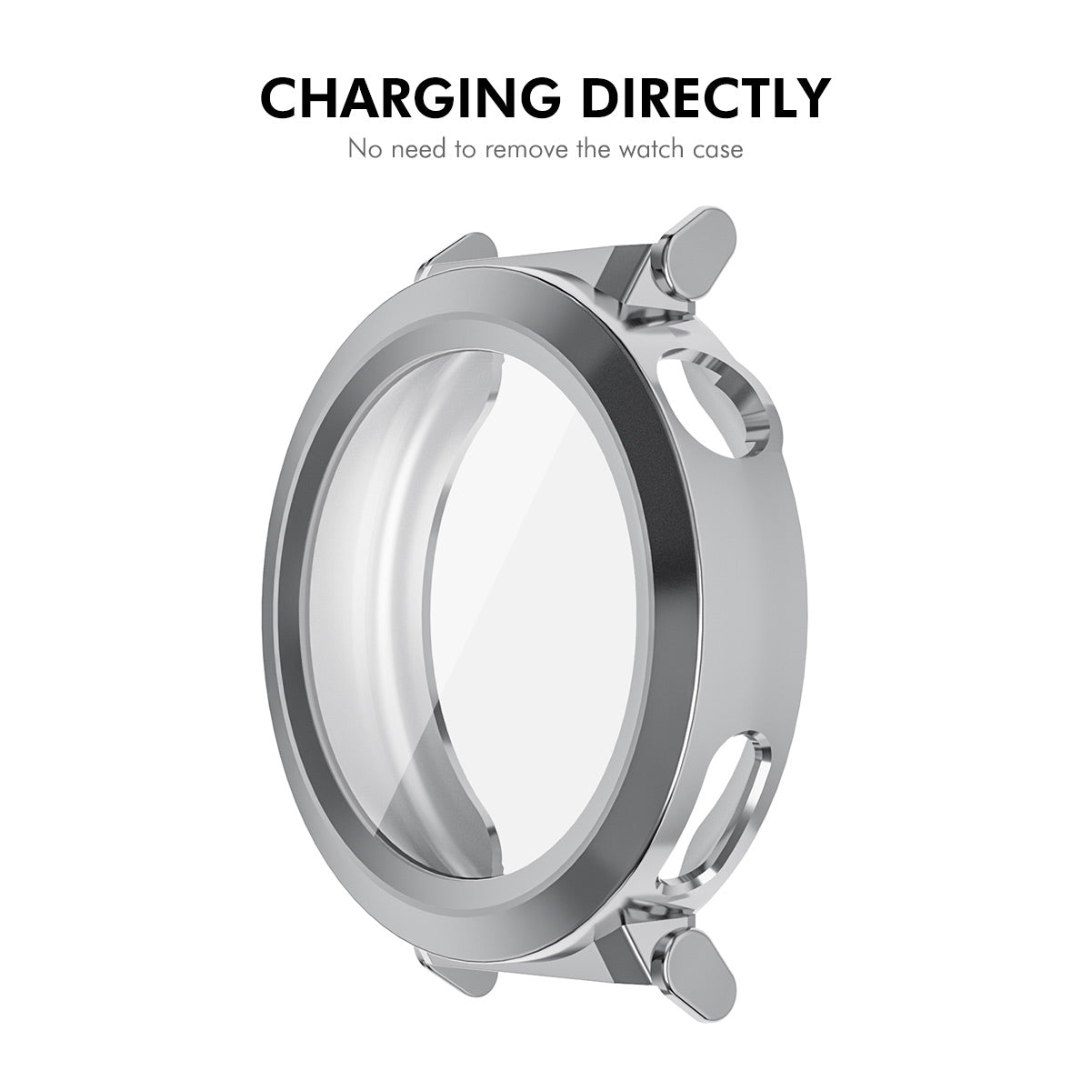 For Huawei Watch GT 5 Pro 42mm ENKAY Hat-Prince TPU Watch Case Electroplating Watch Cover with Screen Protector - Black