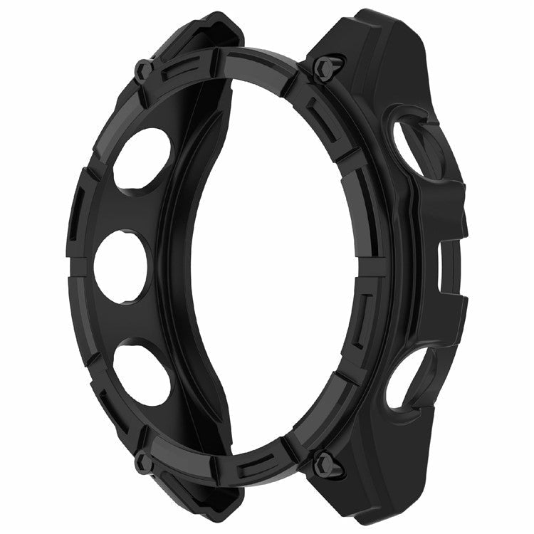 For Garmin Enduro 3 TPU Watch Case Anti-Scratch Hollow Watch Frame Cover - Black