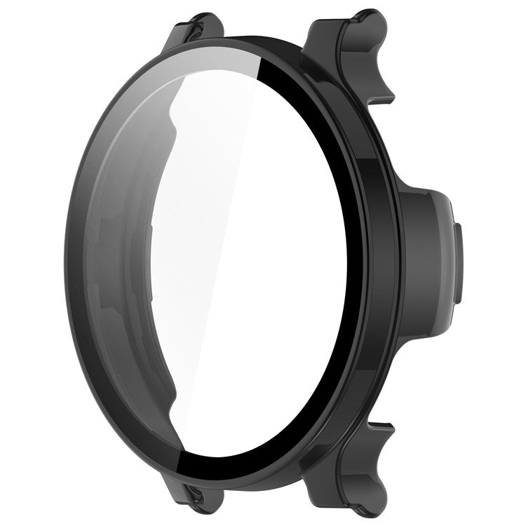 For Garmin Lily 2 Active Watch Case Protective Hard PC Cover with Tempered Glass Film - Black