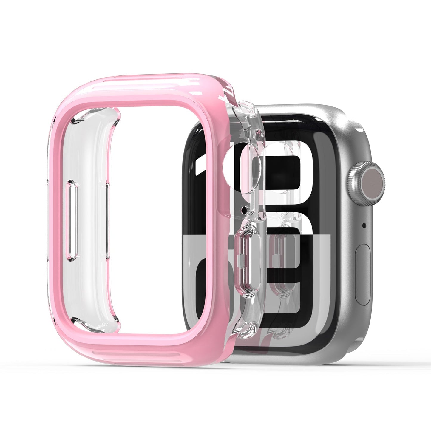 For Apple Watch Series 8 45mm / Apple Watch Series 9 45mm / Apple Watch Series 7 45mm DUX DUCIS Camo Series Watch Case PC+TPU Watch Cover Protector - Pink
