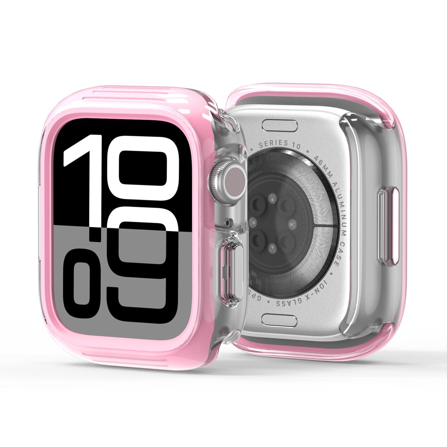 For Apple Watch Series 8 45mm / Apple Watch Series 9 45mm / Apple Watch Series 7 45mm DUX DUCIS Camo Series Watch Case PC+TPU Watch Cover Protector - Pink