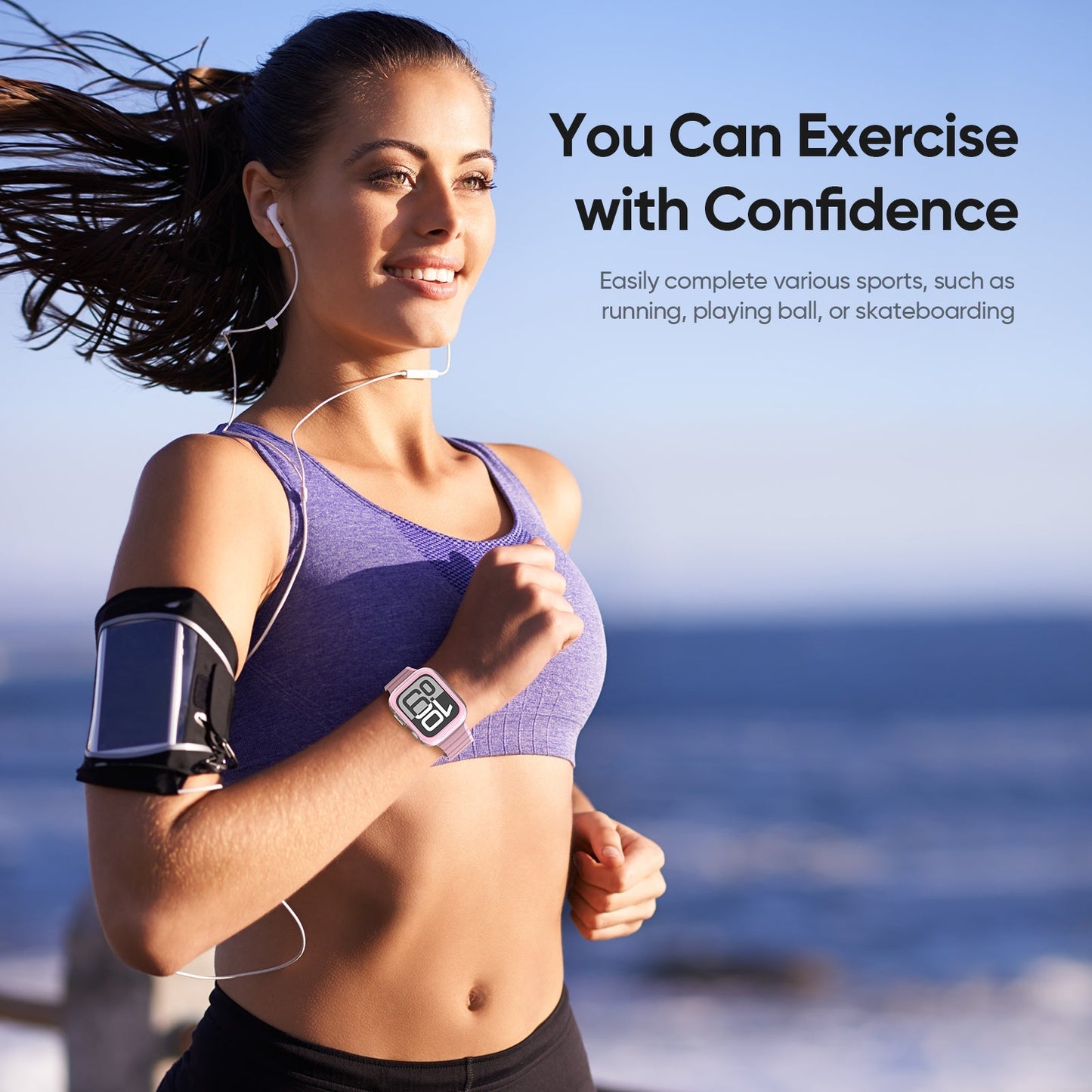 For Apple Watch Series 8 45mm / Apple Watch Series 9 45mm / Apple Watch Series 7 45mm DUX DUCIS Camo Series Watch Case PC+TPU Watch Cover Protector - Pink