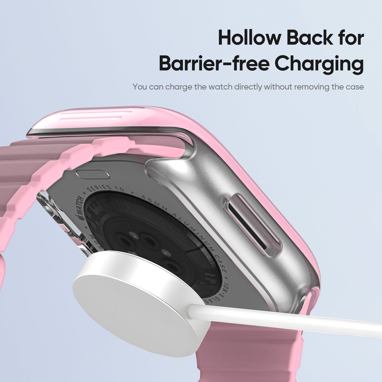 For Apple Watch Series 8 45mm / Apple Watch Series 9 45mm / Apple Watch Series 7 45mm DUX DUCIS Camo Series Watch Case PC+TPU Watch Cover Protector - Pink