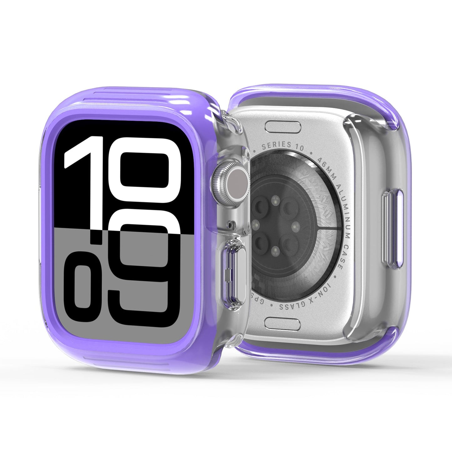 For Apple Watch Series 10 42mm DUX DUCIS Camo Series Watch Case PC+TPU Watch Cover Protector - Purple