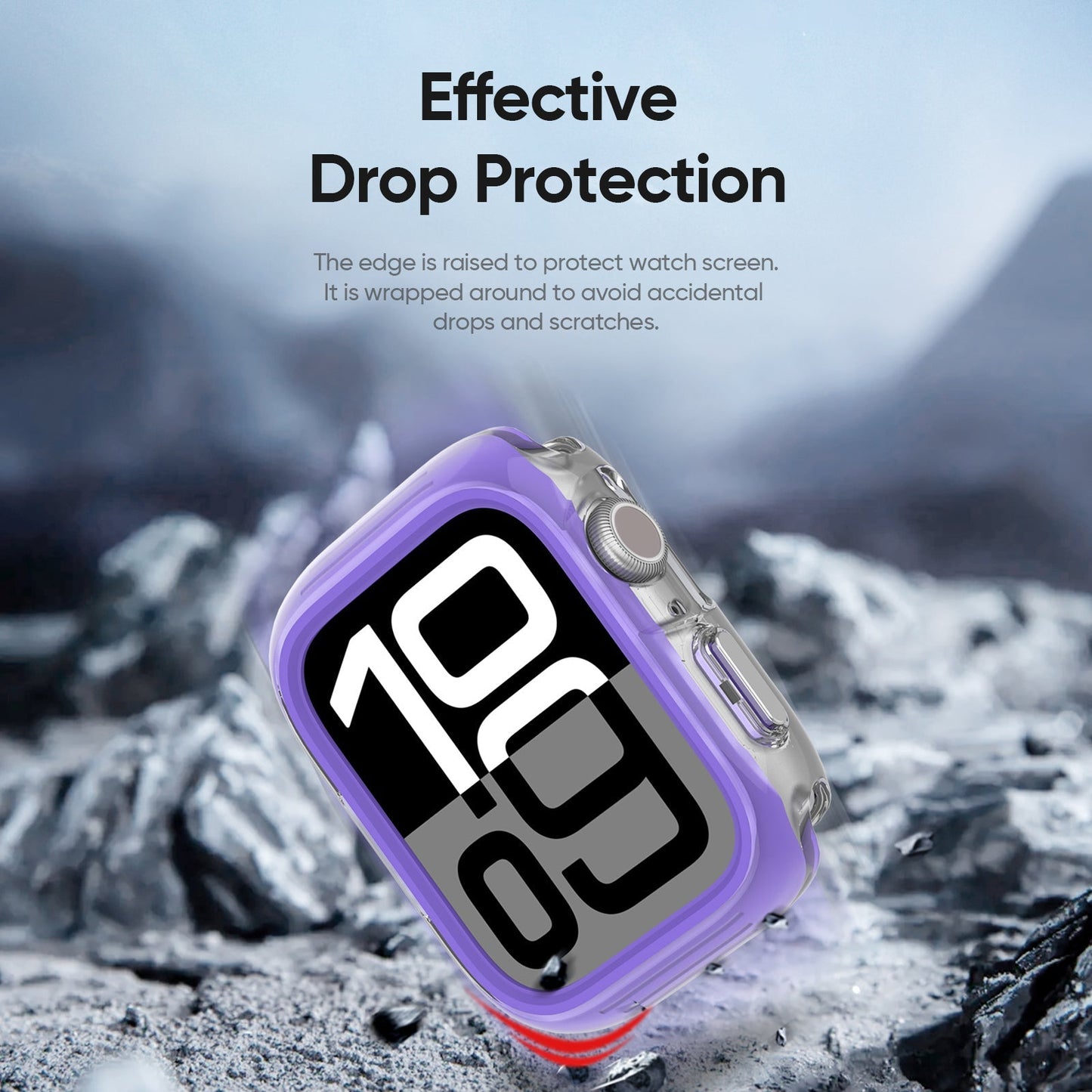 For Apple Watch Series 10 42mm DUX DUCIS Camo Series Watch Case PC+TPU Watch Cover Protector - Purple