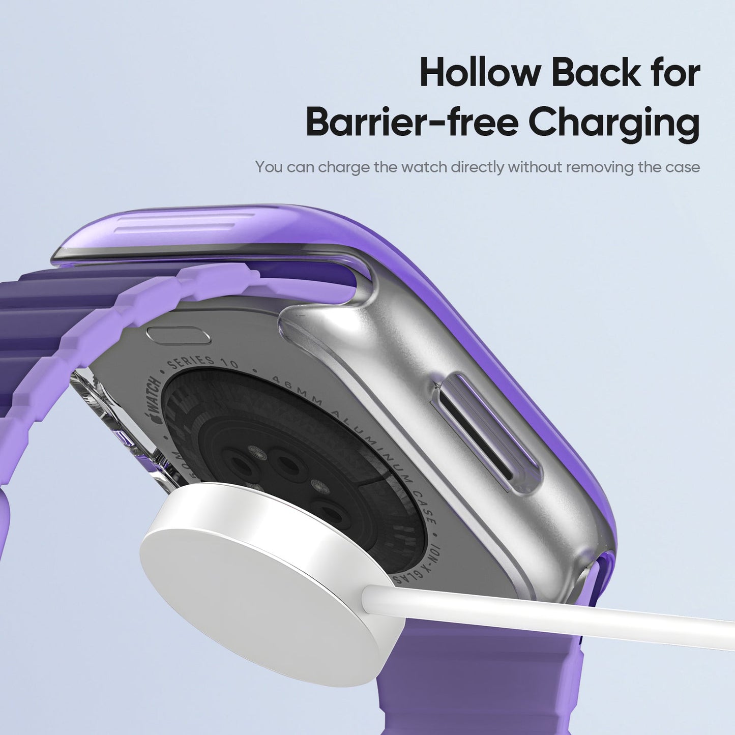 For Apple Watch Series 10 42mm DUX DUCIS Camo Series Watch Case PC+TPU Watch Cover Protector - Purple