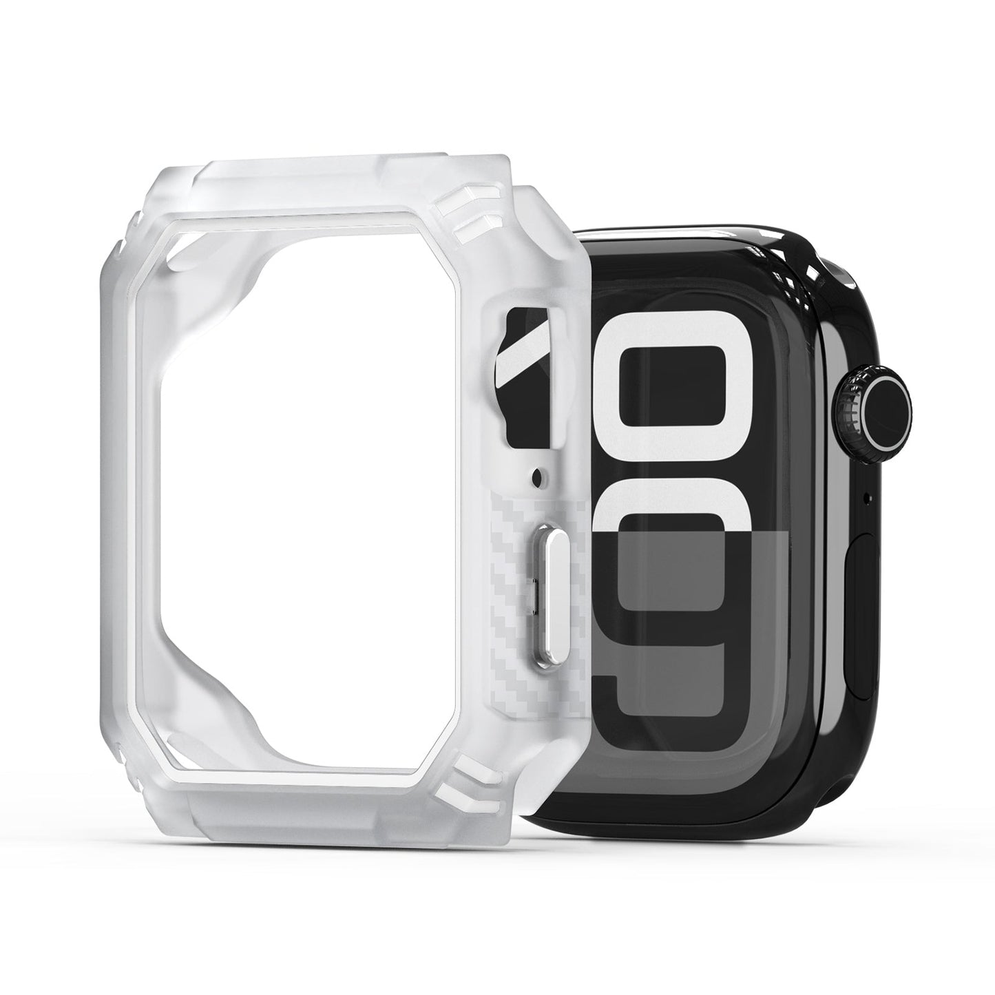 For Apple Watch Series 10 46mm DUX DUCIS Damo Series Watch Case PC+TPU Drop-proof Watch Protective Cover - Transparent White