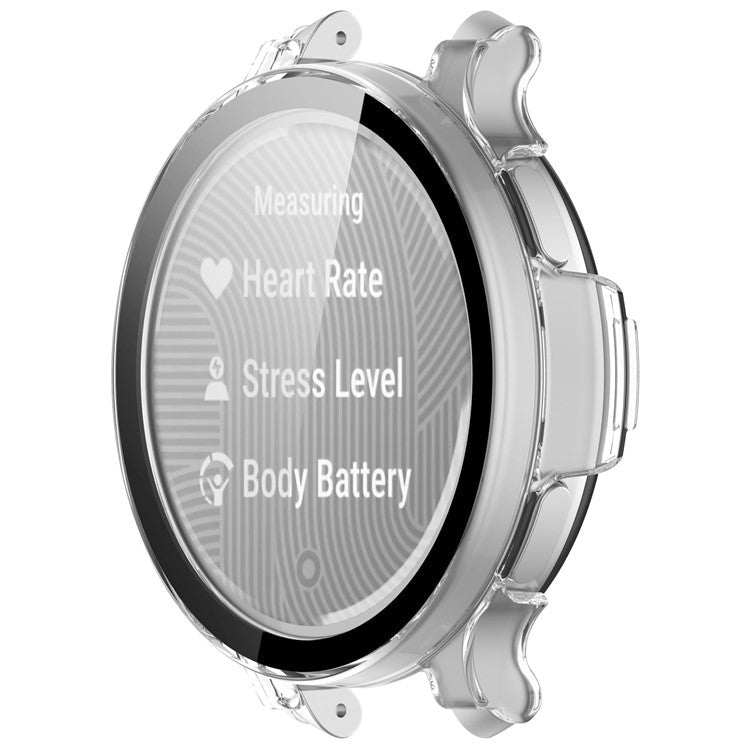 For Garmin Lily 2 Active / Lily 2 Protective Case PC Watch Cover with Screen Film - Transparent