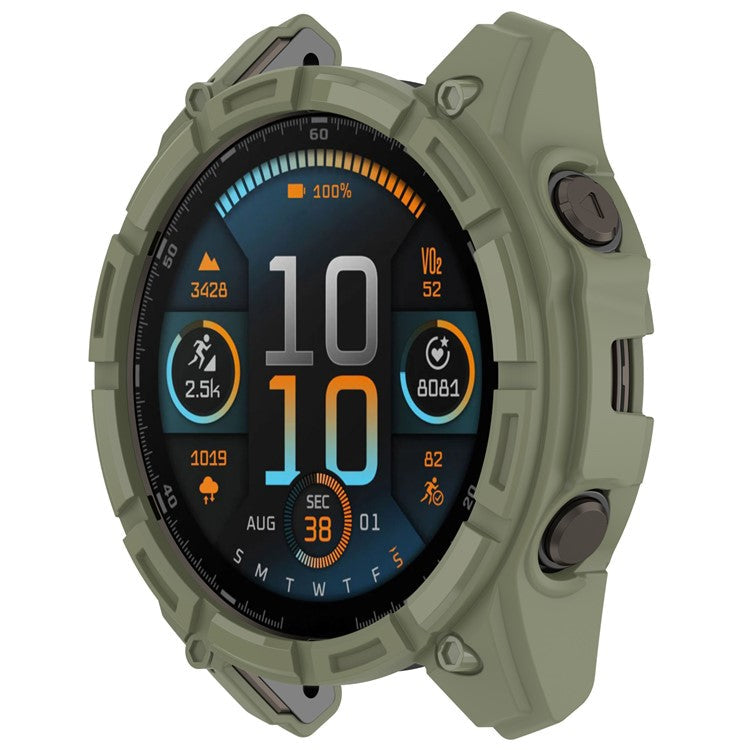 For Garmin Fenix 8 Solar 51mm Watch Case Quick Release Soft TPU Watch Cover - Green