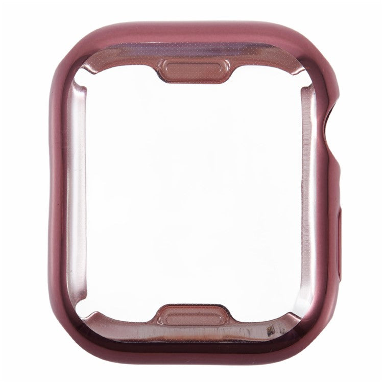 For Apple Watch Series 9 / 8 / 7 41mm Watch Case Flexible TPU Cover Full Coverage Electroplating - Rose Pink