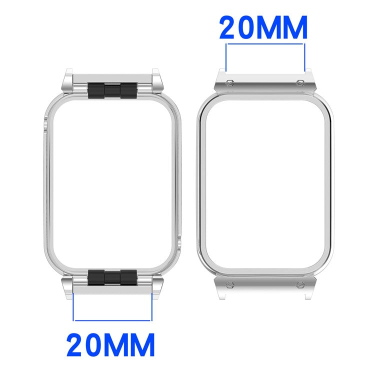 For Xiaomi Smart Band 9 Pro Smart Watch Metal Frame Watch Case Protective Cover - Black