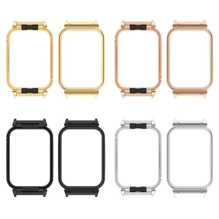 For Xiaomi Smart Band 9 Pro Smart Watch Metal Frame Watch Case Protective Cover - Black