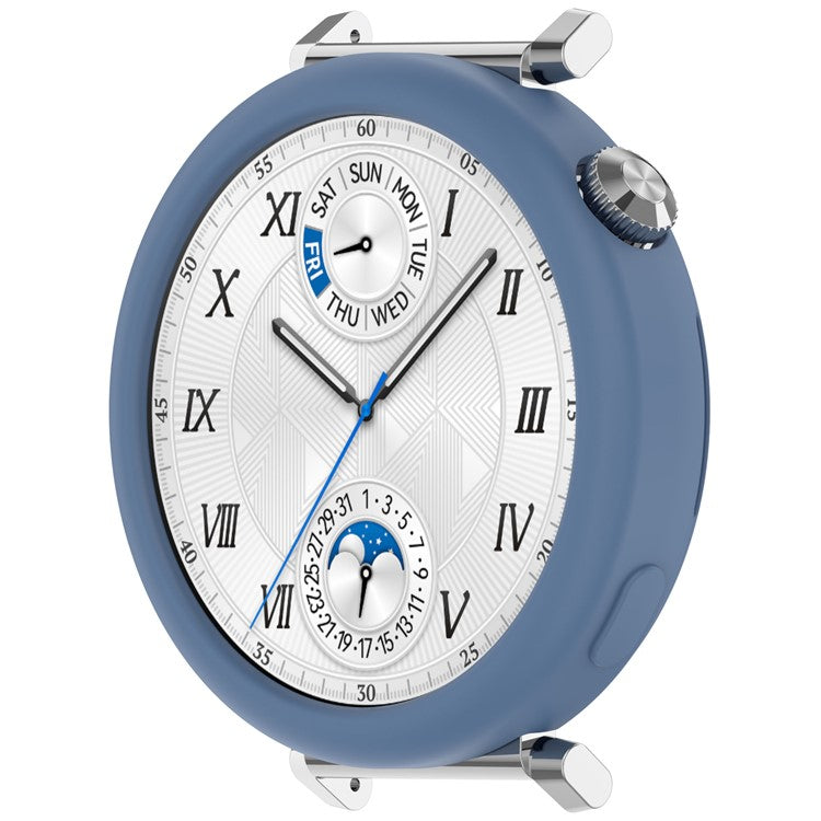 For Huawei Watch GT 5 Pro 42mm Case Soft Silicone Protective Frame Cover - Blue