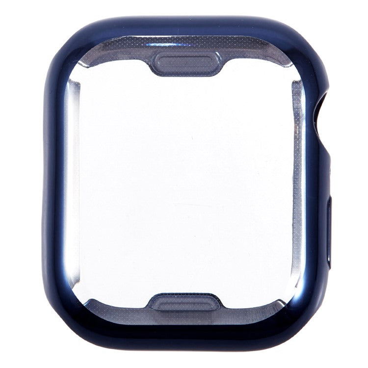 For Apple Watch Series 3 / 2 / 1 38mm Watch Case Electroplating Full Coverage TPU Protective Cover - Midnight Blue