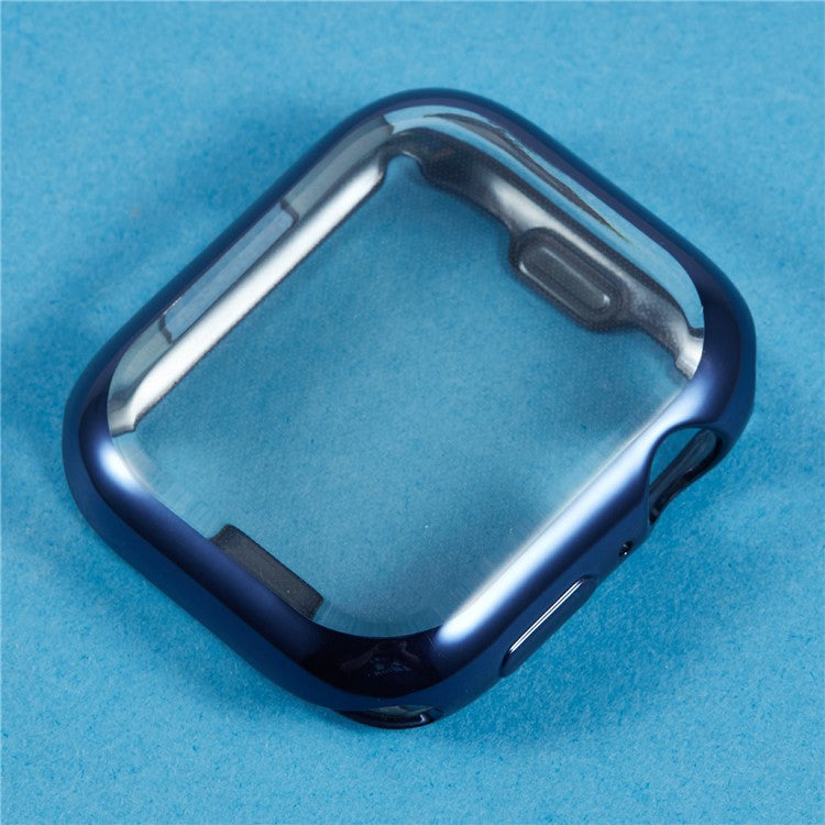 For Apple Watch Series 3 / 2 / 1 38mm Watch Case Electroplating Full Coverage TPU Protective Cover - Midnight Blue