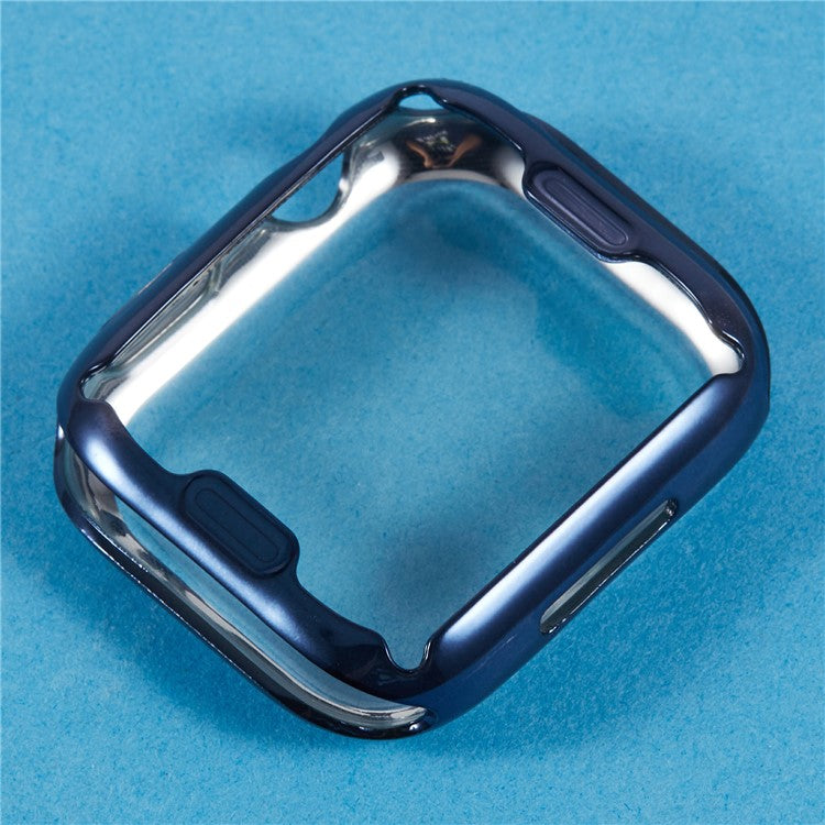 For Apple Watch Series 3 / 2 / 1 38mm Watch Case Electroplating Full Coverage TPU Protective Cover - Midnight Blue