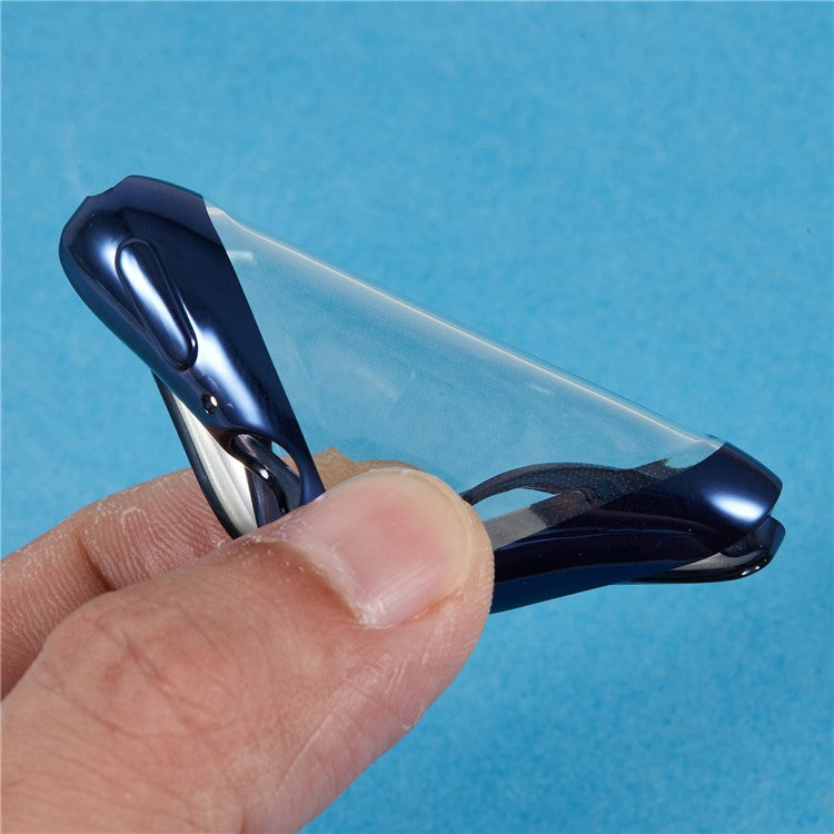 For Apple Watch Series 3 / 2 / 1 38mm Watch Case Electroplating Full Coverage TPU Protective Cover - Midnight Blue